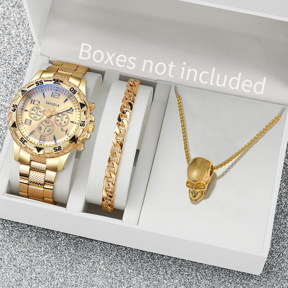 เซ็ตนาฬิกาปริศนาเซอร์ไพรส์กล่อ - Fashion Mens Watches บทวิจารณ์และราคา