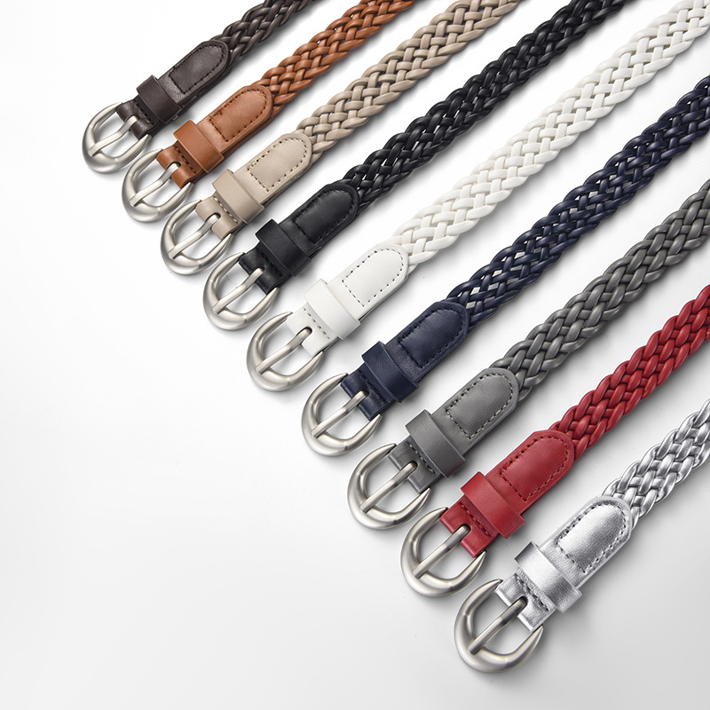 เข็มขัดผู้หญิงแบบถักสไตล์วินเท - Leather Belt Braided บทวิจารณ์และราคา