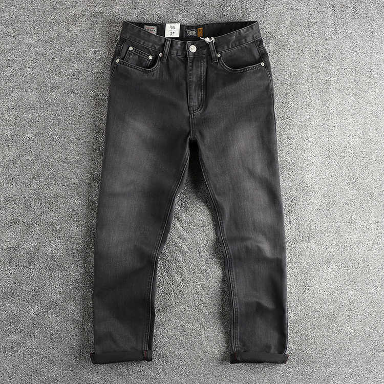 กางเกงยีนส์ผู้ชายทรงสลิม สีดำเ - Men'S Fashion Grey Jeans บทวิจารณ์และราคา
