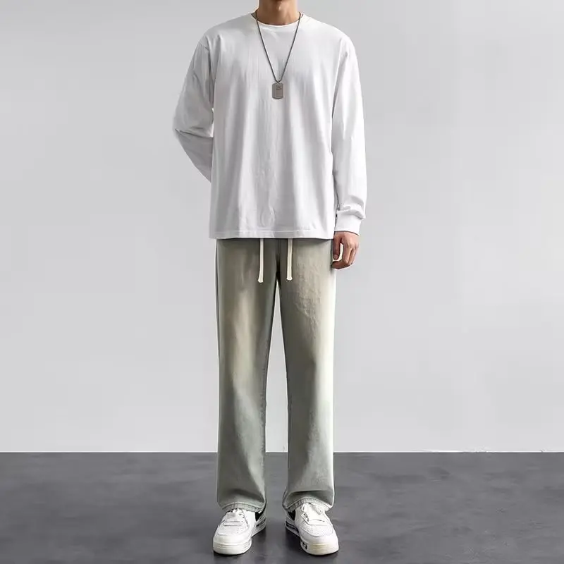 กางเกงยีนส์ผู้ชายสไตล์เกาหลี แ - Men'S Fashion Grey Jeans บทวิจารณ์และราคา