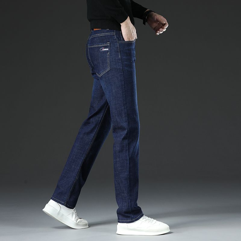 ใหม่ตรงแฟชั่นบุรุษสีเทาสีดำสีฟ - Men'S Fashion Grey Jeans บทวิจารณ์และราคา