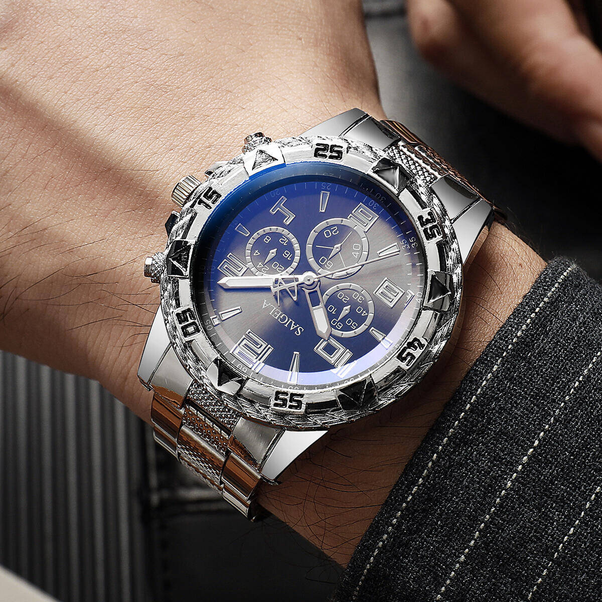 นาฬิกาข้อมือผู้ชายแบบกล่องสุ่ม - Fashion Mens Watches บทวิจารณ์และราคา