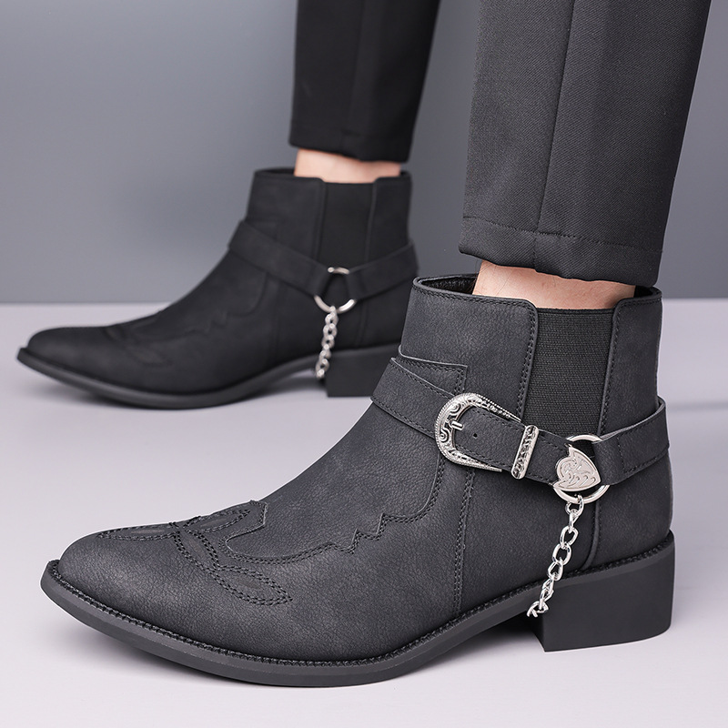 รองเท้าบูทคาวบอยวินเทจสำหรับผู - Men Fashion Vintage บทวิจารณ์และราคา