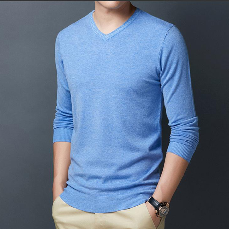 เสื้อสเวตเตอร์คอวีเสื้อสเวตเตอ - Knitted Cardigan Men บทวิจารณ์และราคา