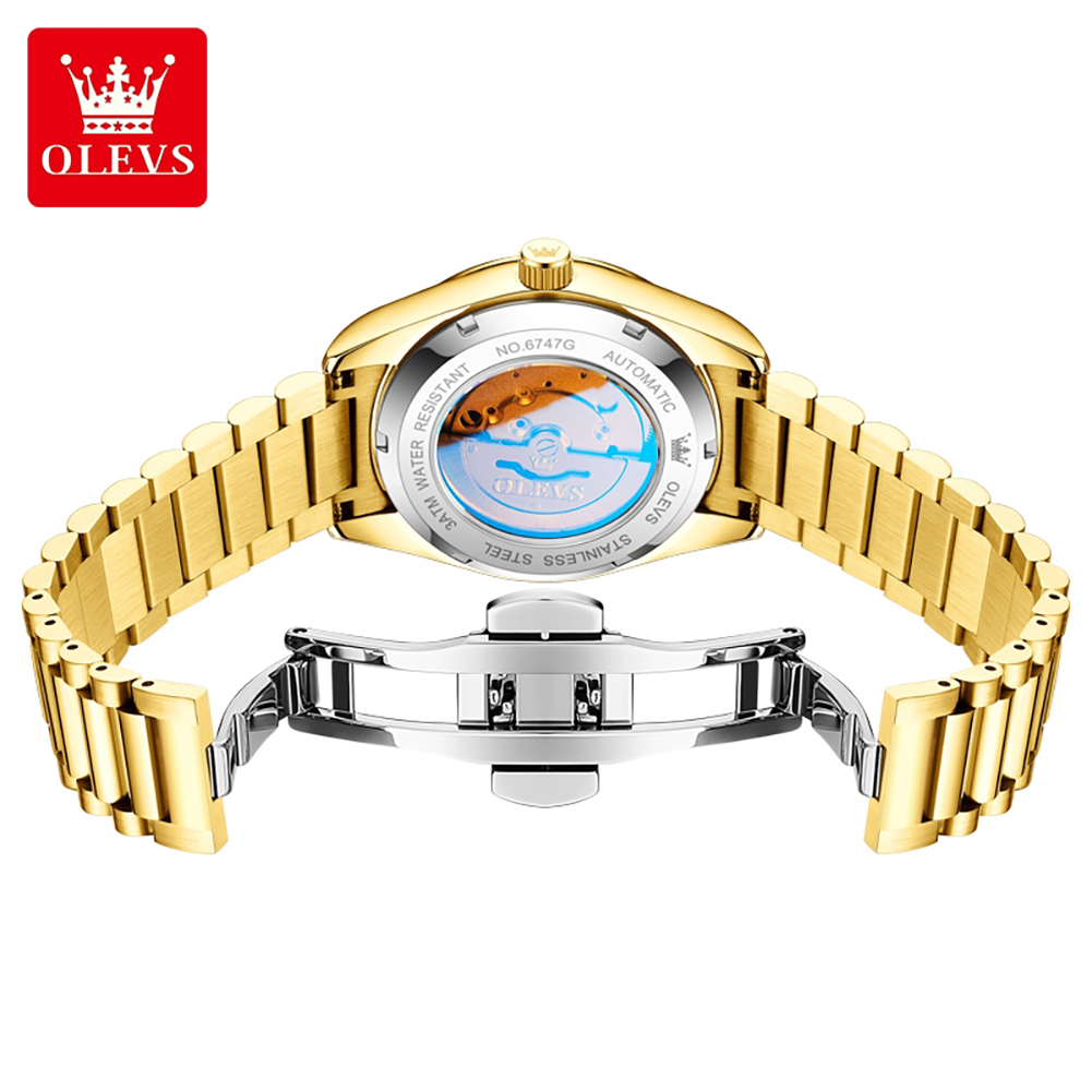 OLEVS 6747 นาฬิกาข้อมือผู้ชายแ - Men'S Fashion Luxury Brands บทวิจารณ์และราคา