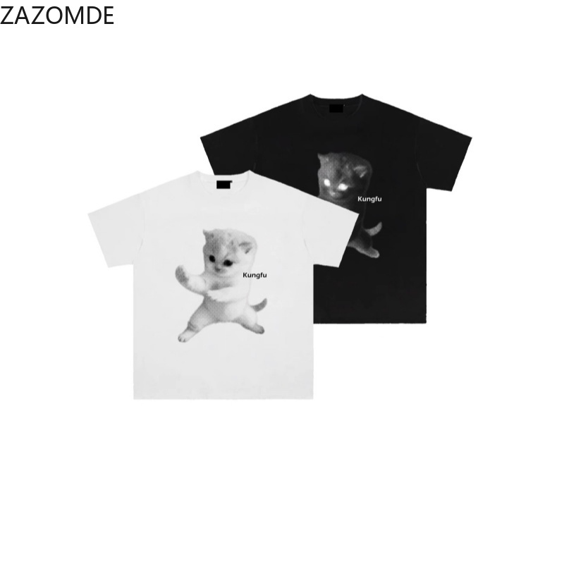 เสื้อยืด ZAZOMDE Ins ลายกราฟิก - Mens Fashion Style Images บทวิจารณ์และราคา