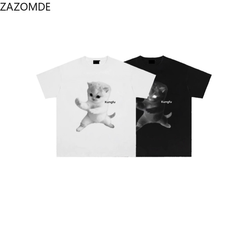 เสื้อยืด ZAZOMDE Ins ลายกราฟิก - Mens Fashion Style Images บทวิจารณ์และราคา