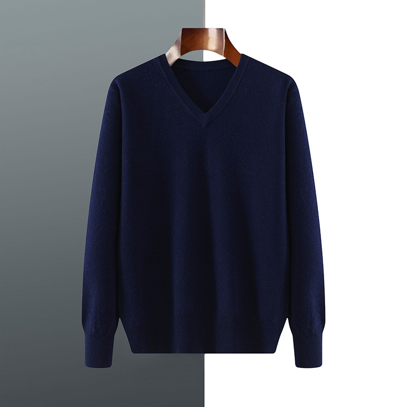 เสื้อสเวตเตอร์คอวีผ้าแคชเมียร์ - Knitted Cardigan Men บทวิจารณ์และราคา