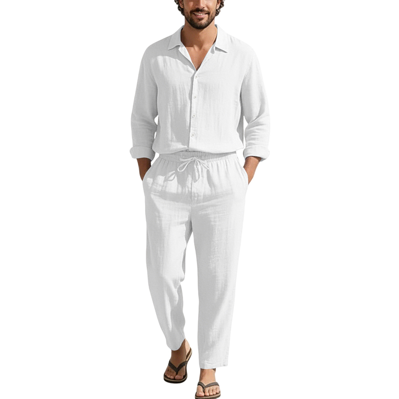 ชุดลำลองผ้าลินินสำหรับฤดูใบไม้ - Men'S Fashion Pants บทวิจารณ์และราคา