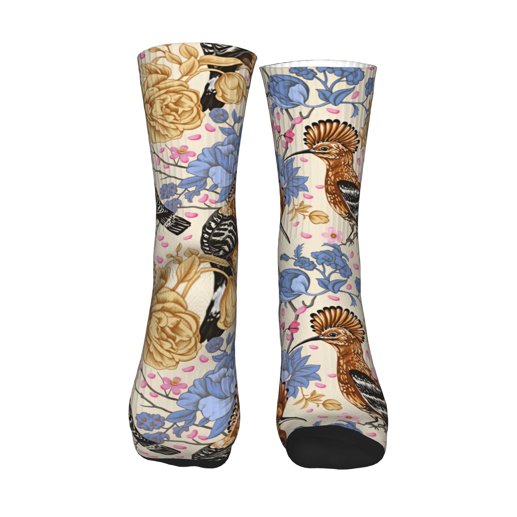 Hoopoe Bird Blue Peony ถุงเท้า - Men Fashion Vintage บทวิจารณ์และราคา