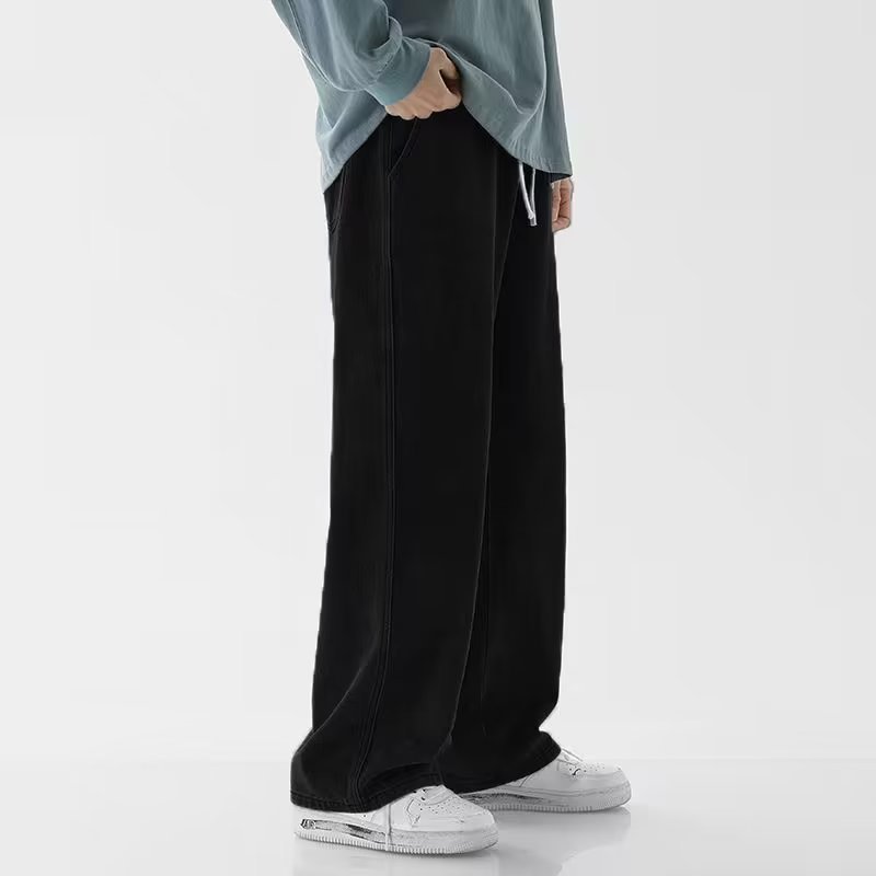กางเกงยีนส์ทรงหลวมสไตล์เกาหลีส - Men'S Fashion Grey Jeans บทวิจารณ์และราคา
